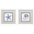 Set Of Two Azure Shell White Framed Wall Art