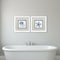 Set Of Two Azure Shell White Framed Wall Art