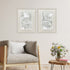 Set Of Two Nautilus Shell Distressed White Framed Wall Art