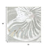 Set Of Two Nautilus Shell Distressed White Framed Wall Art