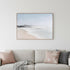 Oceana Bay Hand Painted Brown Floater Frame Wall Art