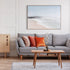 Oceana Bay Hand Painted Brown Floater Frame Wall Art