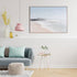 Oceana Bay Hand Painted Brown Floater Frame Wall Art