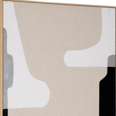 Cadenza Hand Painted Brown Floater Frame Wall Art