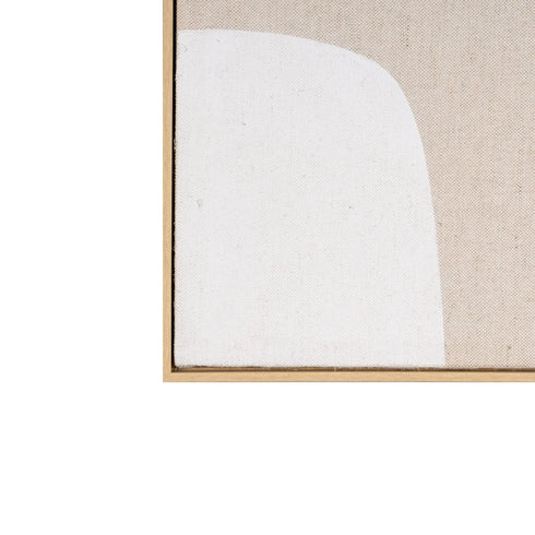 Cadenza Hand Painted Brown Floater Frame Wall Art