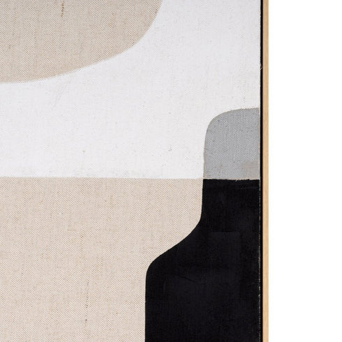 Cadenza Hand Painted Brown Floater Frame Wall Art