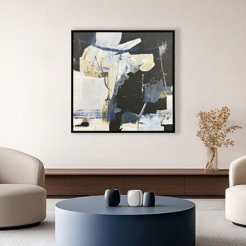 Blue in the Mouth Black Framed Wall Art