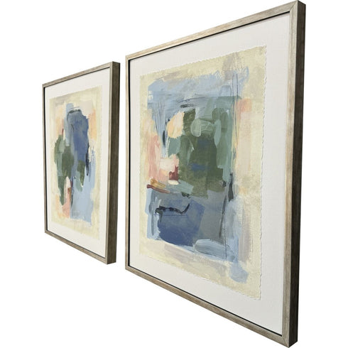 Set Of Two Palette Map II Silver Framed Wall Art