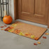 24" X 36" Brown And Natural Fall Leaves Outdoor Coir Door Mat