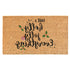 17" X 29" Brown Black And Green Christmas Outdoor Coir Door Mat
