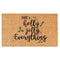 17" X 29" Brown Black And Green Christmas Outdoor Coir Door Mat