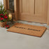24" X 36" Brown And Black Christmas Merry and Bright Outdoor Coir Door Mat