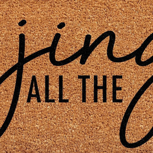 24" X 36" Brown And Black Christmas Outdoor Coir Door Mat