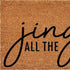 24" X 36" Brown And Black Christmas Outdoor Coir Door Mat