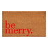 17" X 29" Brown And Red Christmas Outdoor Coir Door Mat