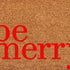 17" X 29" Brown And Red Christmas Outdoor Coir Door Mat