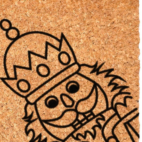 24" X 36" Brown And Black Merry Christmas Outdoor Coir Door Mat