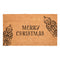 24" X 36" Brown And Black Christmas Merry Christmas Outdoor Coir Door Mat