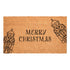 24" X 36" Brown And Black Christmas Merry Christmas Outdoor Coir Door Mat