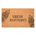 24" X 36" Brown And Black Christmas Merry Christmas Outdoor Coir Door Mat