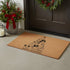 24" X 36" Brown And Black Christmas Outdoor Coir Door Mat