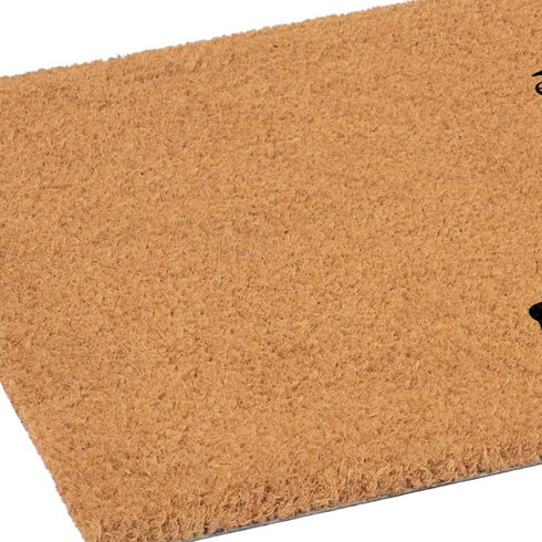 24" X 36" Brown And Black Christmas Outdoor Coir Door Mat