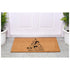 24" X 36" Brown And Black Christmas Outdoor Coir Door Mat