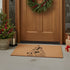 24" X 36" Brown And Black Christmas Outdoor Coir Door Mat