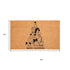 24" X 36" Brown And Black Christmas Outdoor Coir Door Mat