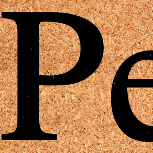 17" X 29" Brown And Black Christmas Outdoor Coir Door Mat