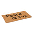 17" X 29" Brown And Black Christmas Outdoor Coir Door Mat