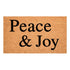 17" X 29" Brown And Black Christmas Outdoor Coir Door Mat