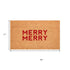 17" X 29" Brown And Red Christmas Outdoor Coir Door Mat