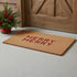 17" X 29" Brown And Red Christmas Outdoor Coir Door Mat