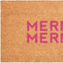 17" X 29" Brown And Pink Christmas Outdoor Coir Door Mat