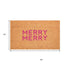 17" X 29" Brown And Pink Christmas Outdoor Coir Door Mat