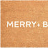 17" X 29" Brown And White Christmas Merry and Bright Outdoor Coir Door Mat