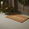 17" X 29" Brown And White Christmas Merry and Bright Outdoor Coir Door Mat