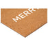 17" X 29" Brown And White Christmas Merry and Bright Outdoor Coir Door Mat