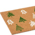 17" X 29" Brown Green And White Christmas Trees Outdoor Coir Door Mat