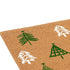 17" X 29" Brown Green And White Christmas Trees Outdoor Coir Door Mat