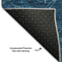 9' X 12' Navy Blue And Ivory Abstract Washable Area Rug With UV Protection