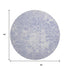 9' X 12' Lavender And Ivory Abstract Washable Area Rug With UV Protection