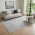 9' X 12' Silver And Gray Abstract Washable Area Rug With UV Protection