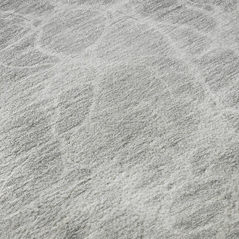 9' X 12' Silver And Gray Abstract Washable Area Rug With UV Protection