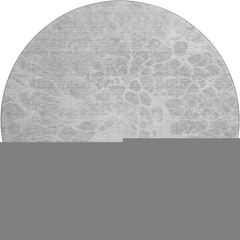 9' X 12' Silver And Gray Abstract Washable Area Rug With UV Protection