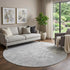 9' X 12' Silver And Gray Abstract Washable Area Rug With UV Protection