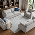 9' X 12' Silver And Gray Abstract Washable Area Rug With UV Protection