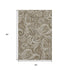 9' X 12' Chocolate And Ivory Paisley Washable Area Rug With UV Protection