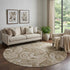9' X 12' Chocolate And Ivory Paisley Washable Area Rug With UV Protection
